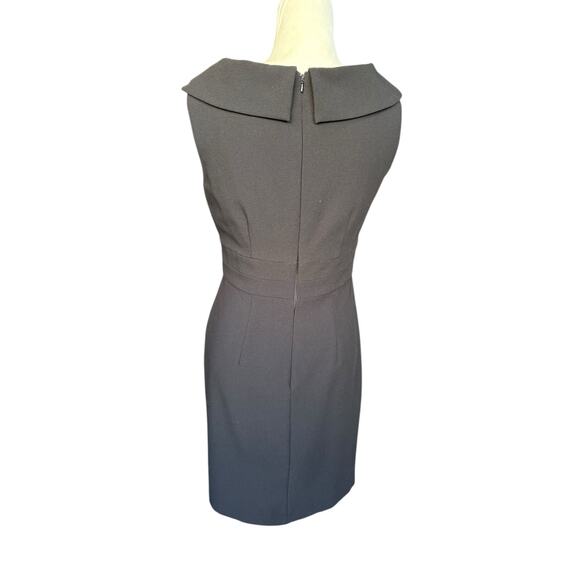 White House Black Market Black Jackie O Cowl-like Neckline Midi Dress - 4 - Picture 6 of 7